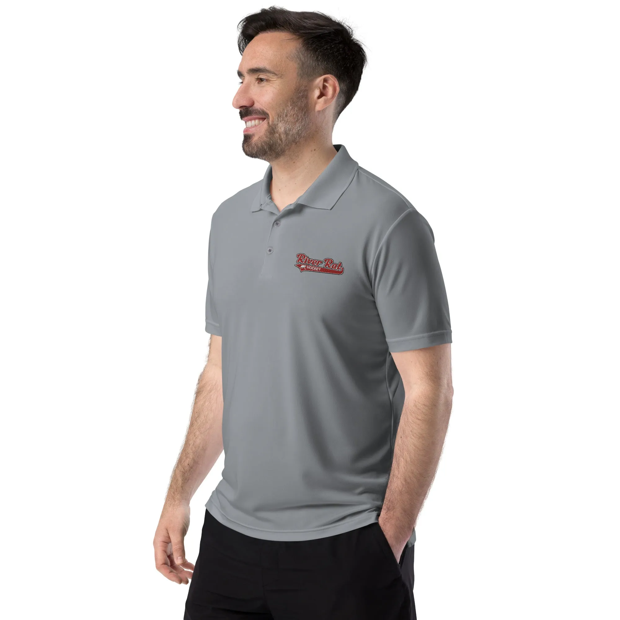 River Rat Hockey adidas performance polo shirt