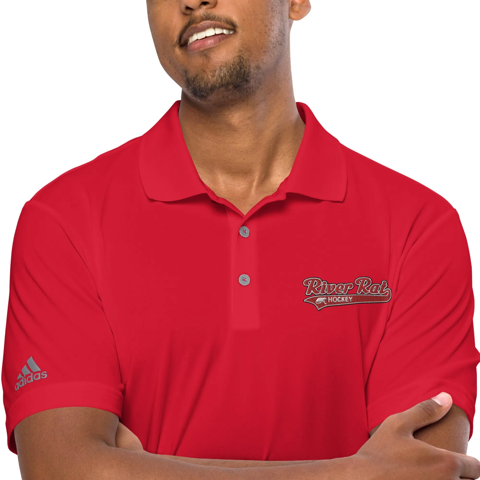 River Rat Hockey adidas performance polo shirt