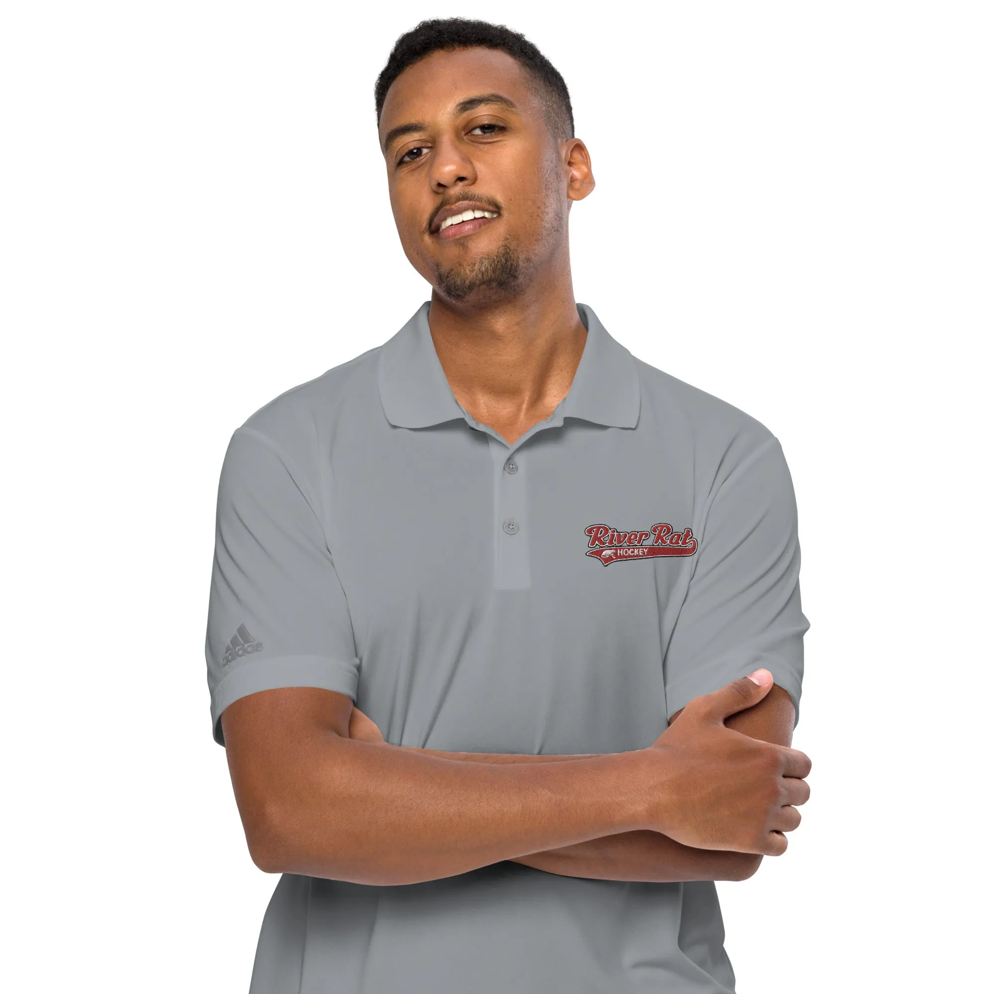 River Rat Hockey adidas performance polo shirt