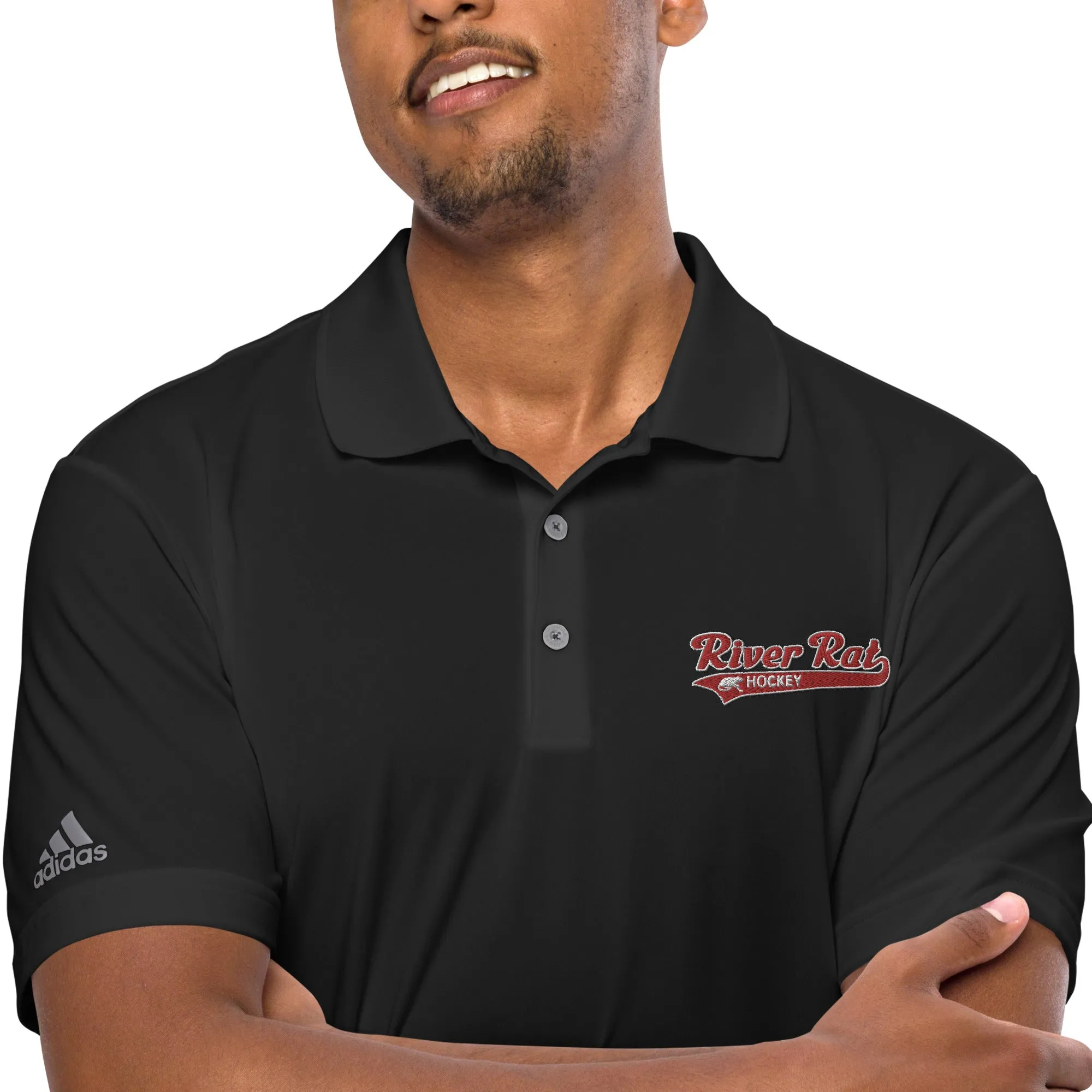 River Rat Hockey adidas performance polo shirt