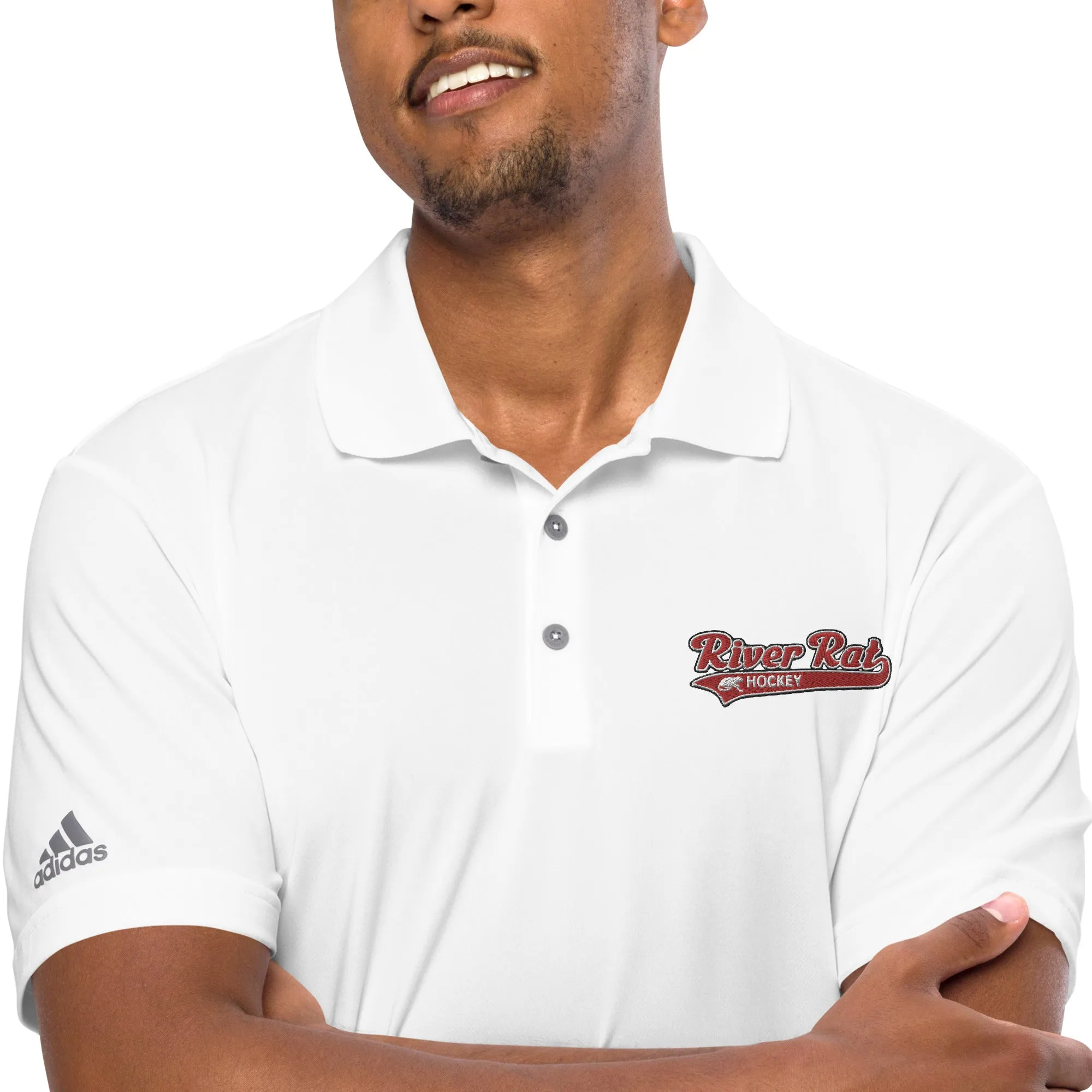 River Rat Hockey adidas performance polo shirt
