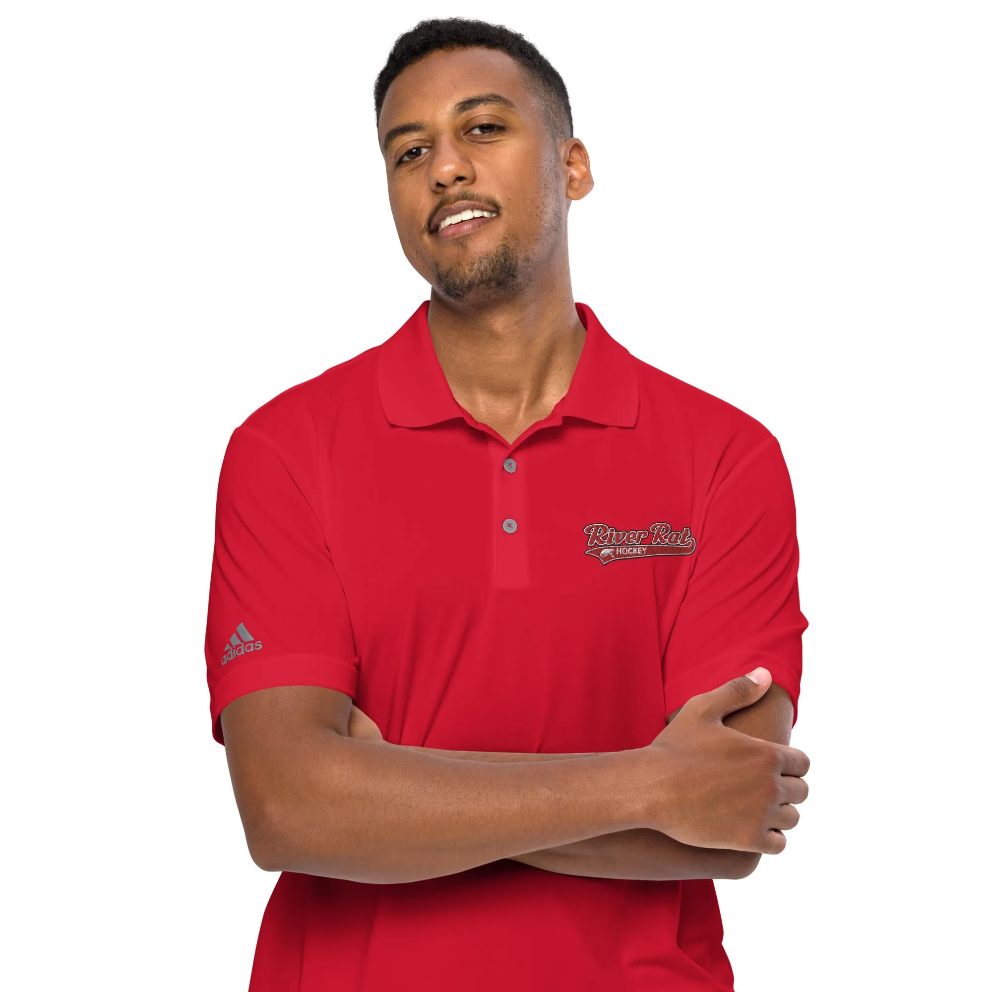 River Rat Hockey adidas performance polo shirt