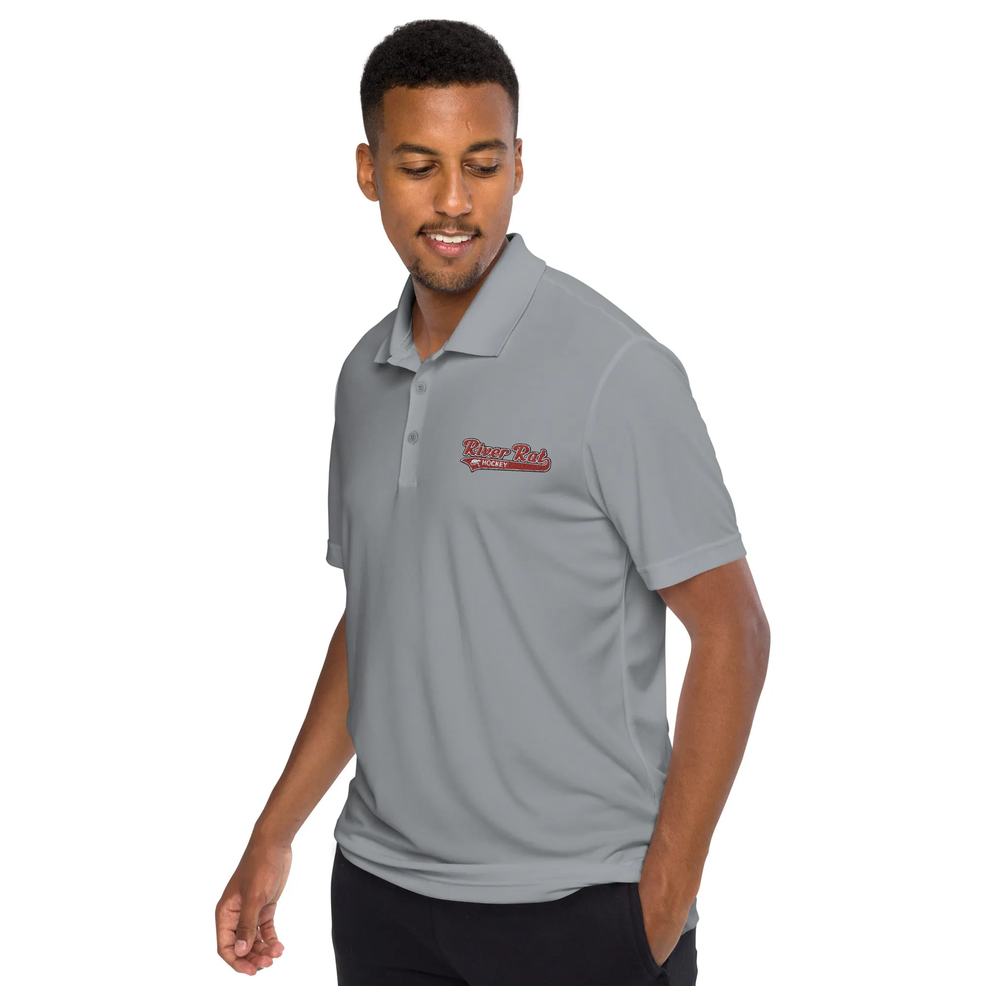 River Rat Hockey adidas performance polo shirt