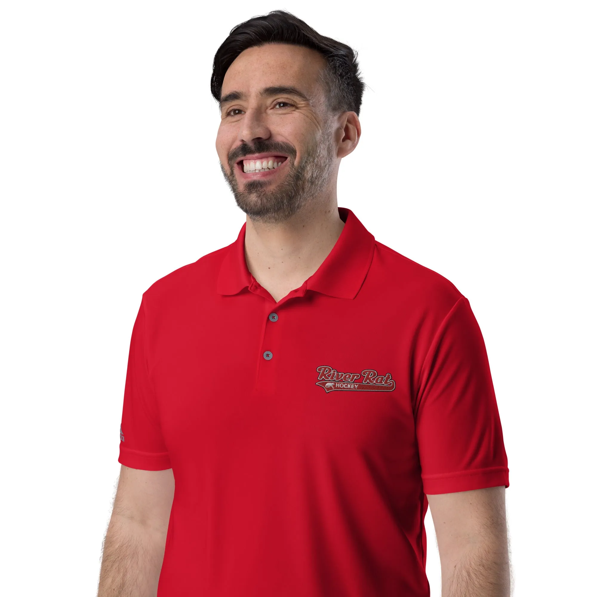 River Rat Hockey adidas performance polo shirt