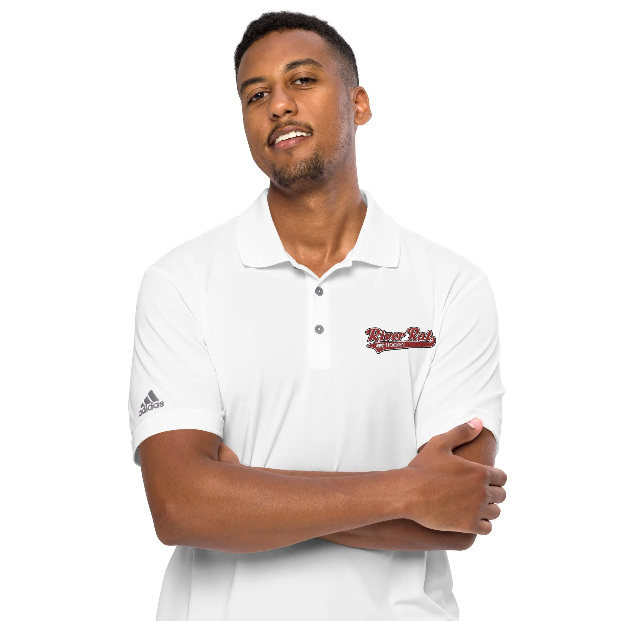 River Rat Hockey adidas performance polo shirt