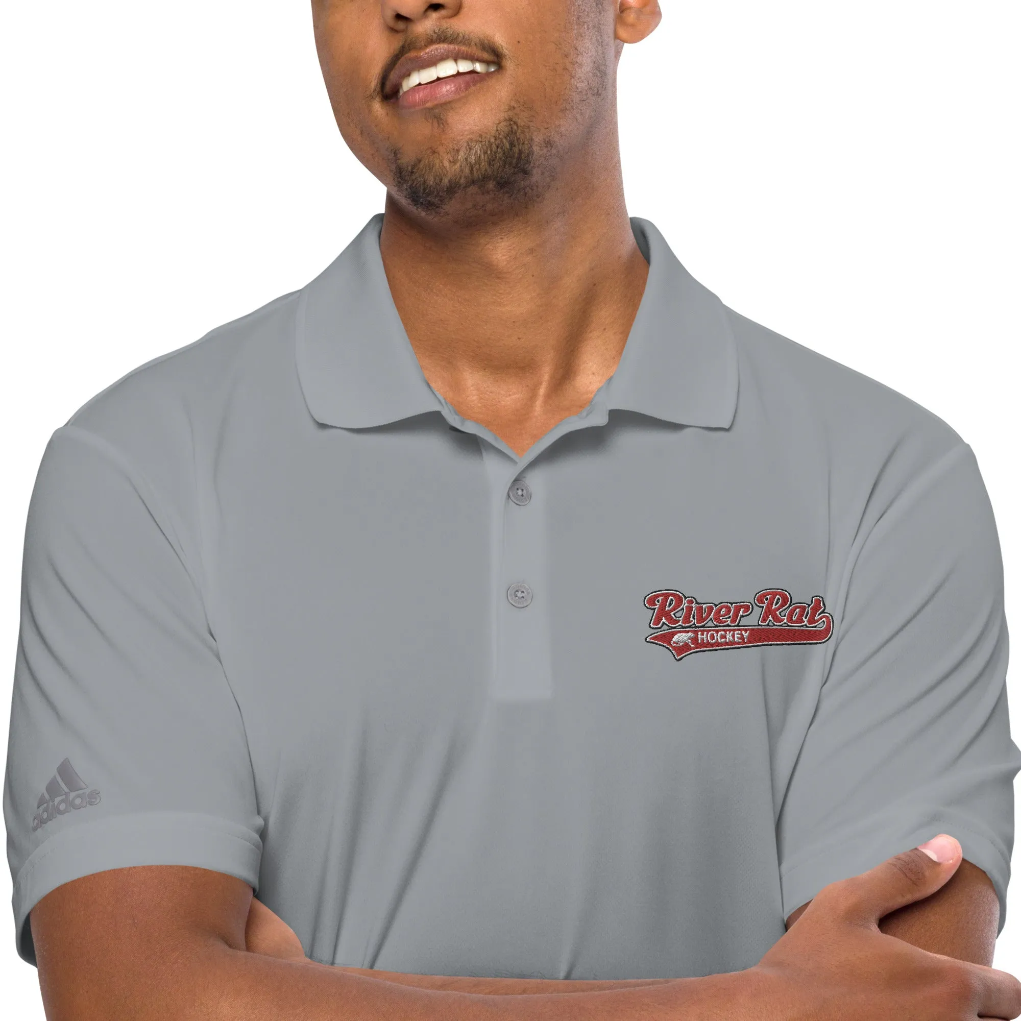 River Rat Hockey adidas performance polo shirt