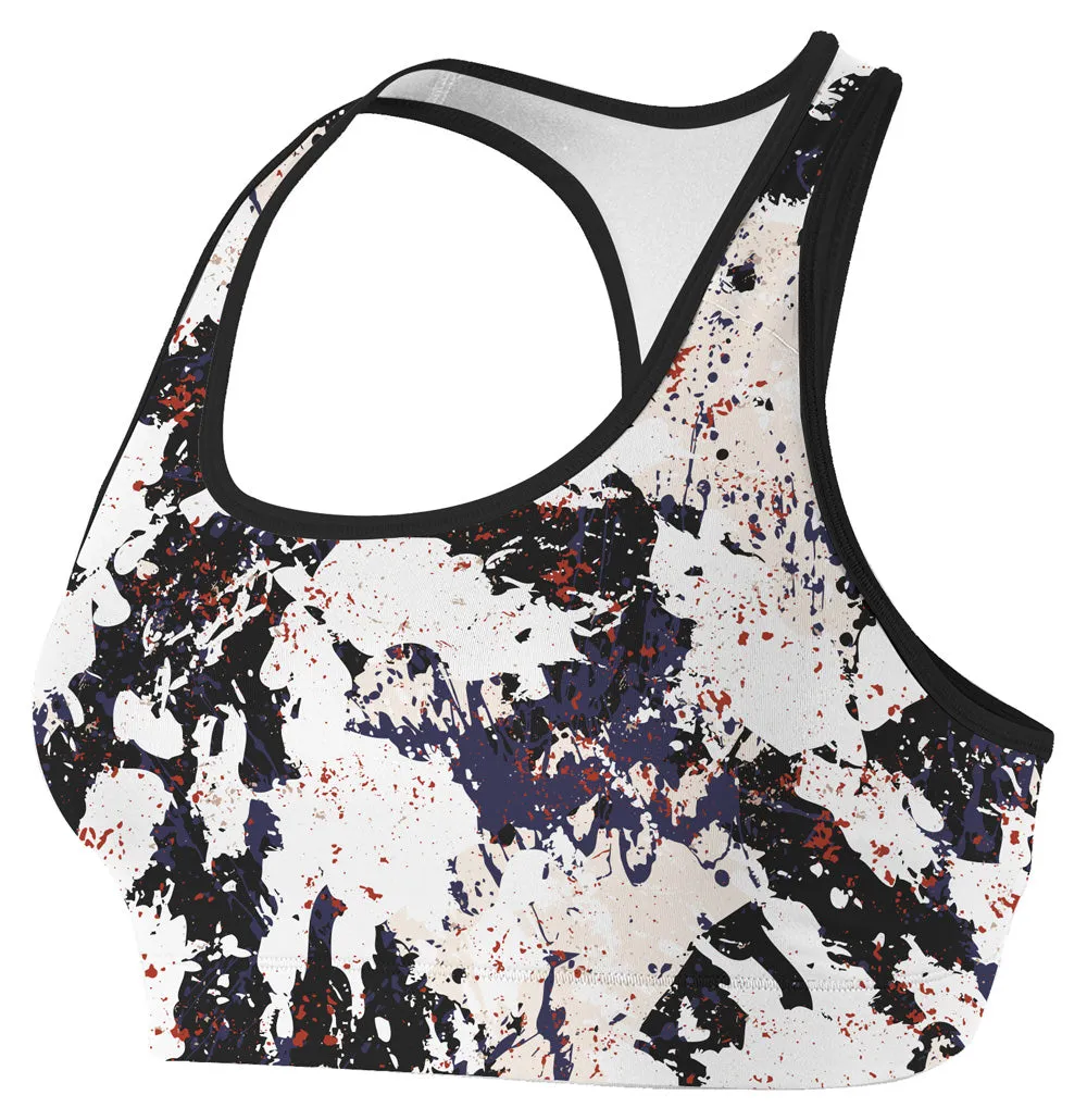 Rock Art Compression Sports Bra