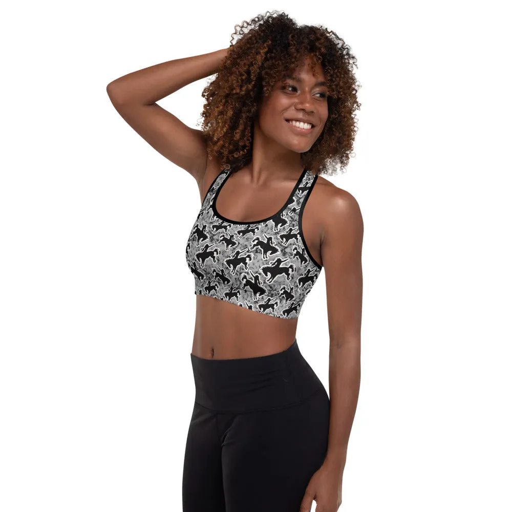 Rodeo Bronc Padded Sports Bra