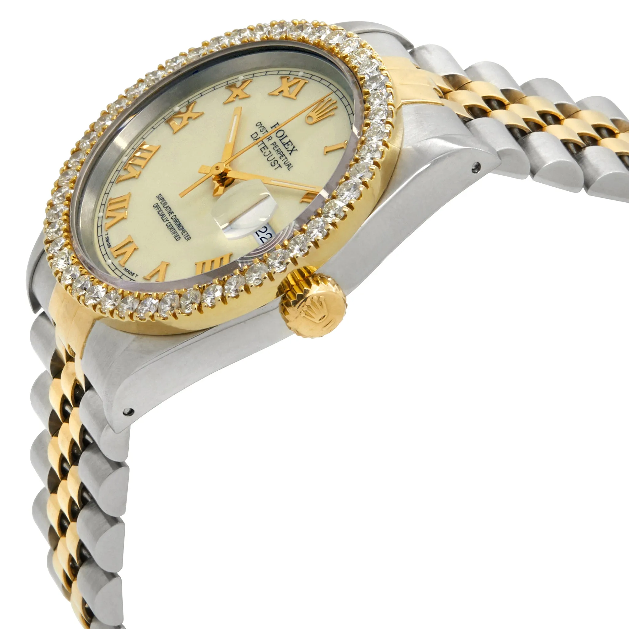 Rolex Datejust 16233 Creme white Dial Automatic Watch