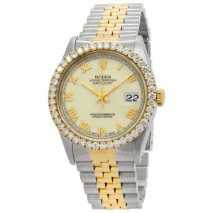 Rolex Datejust 16233 Creme white Dial Automatic Watch