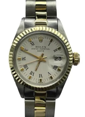 Rolex Oyster Perpetual 26mm 6919 White Dial Automatic Women's Watch