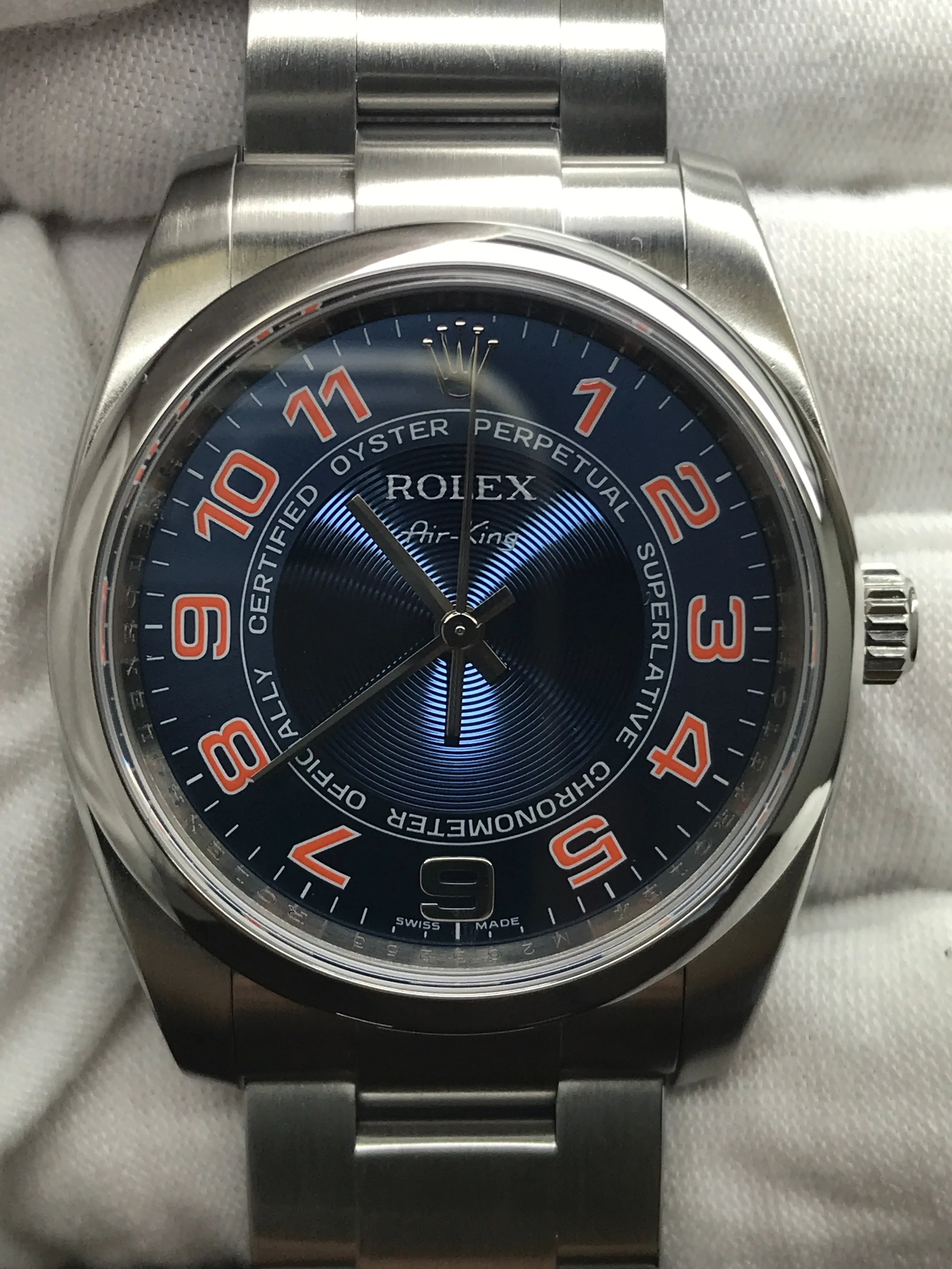 Rolex Oyster Perpetual 34mm 114200 Blue Dial Automatic Watch