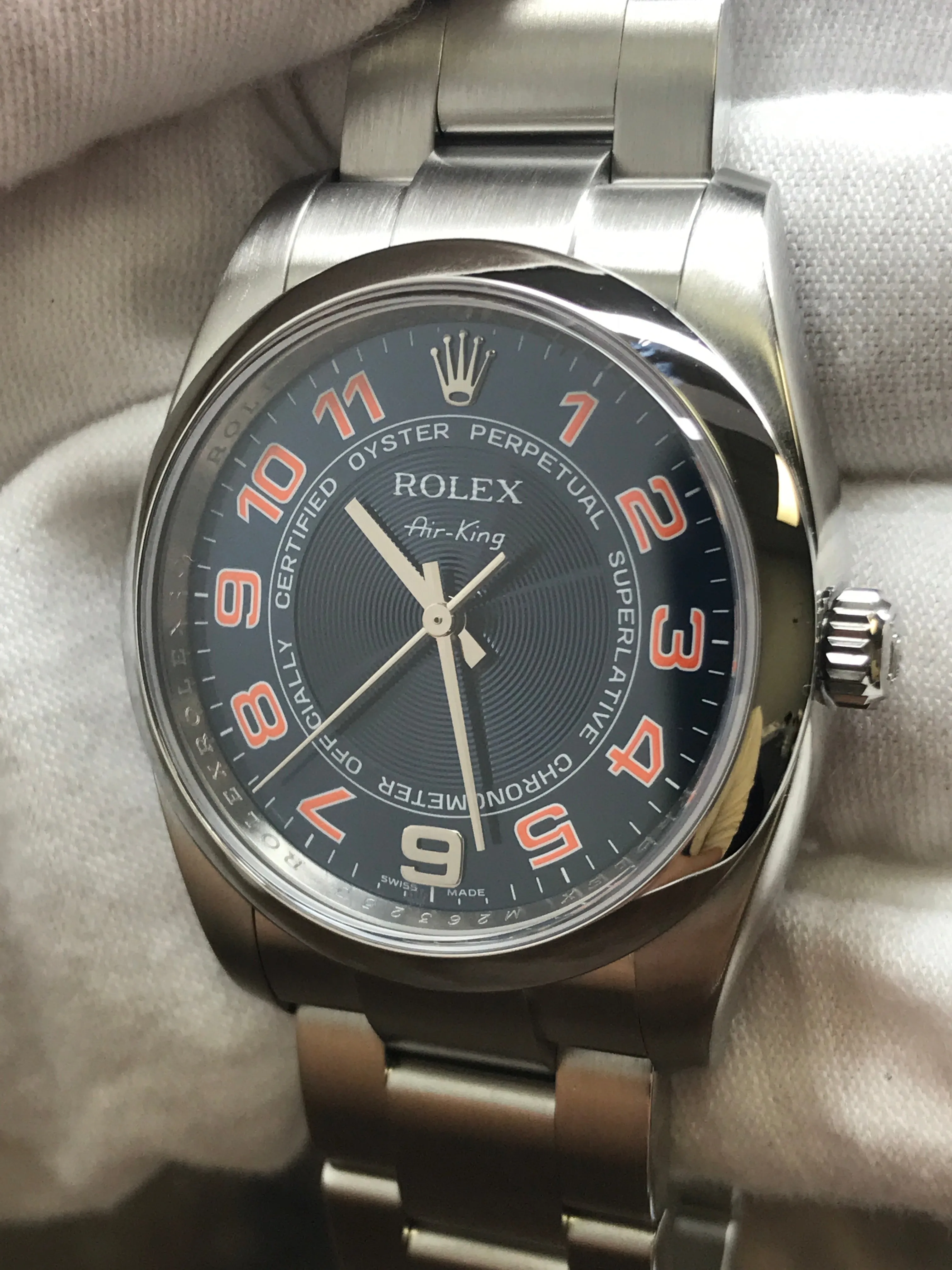 Rolex Oyster Perpetual 34mm 114200 Blue Dial Automatic Watch