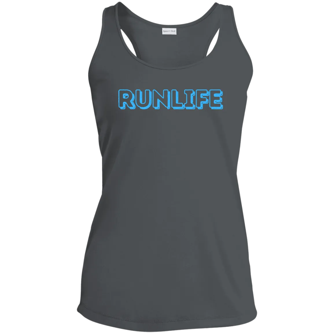 RUN LIFE, Ladies' Performance Racerback Tank, Running Tank, Athletic Running Tee