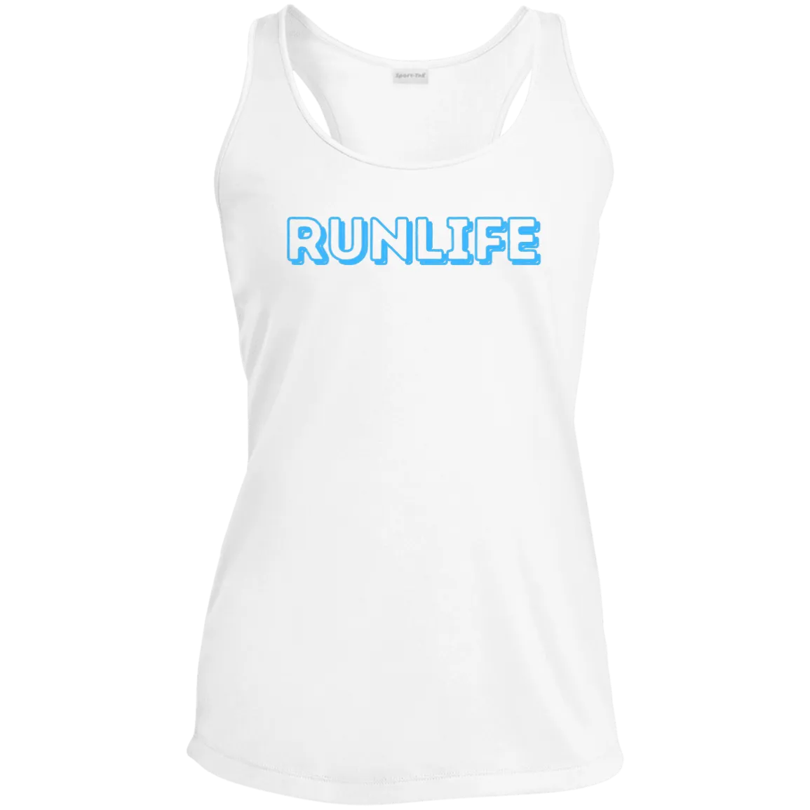 RUN LIFE, Ladies' Performance Racerback Tank, Running Tank, Athletic Running Tee