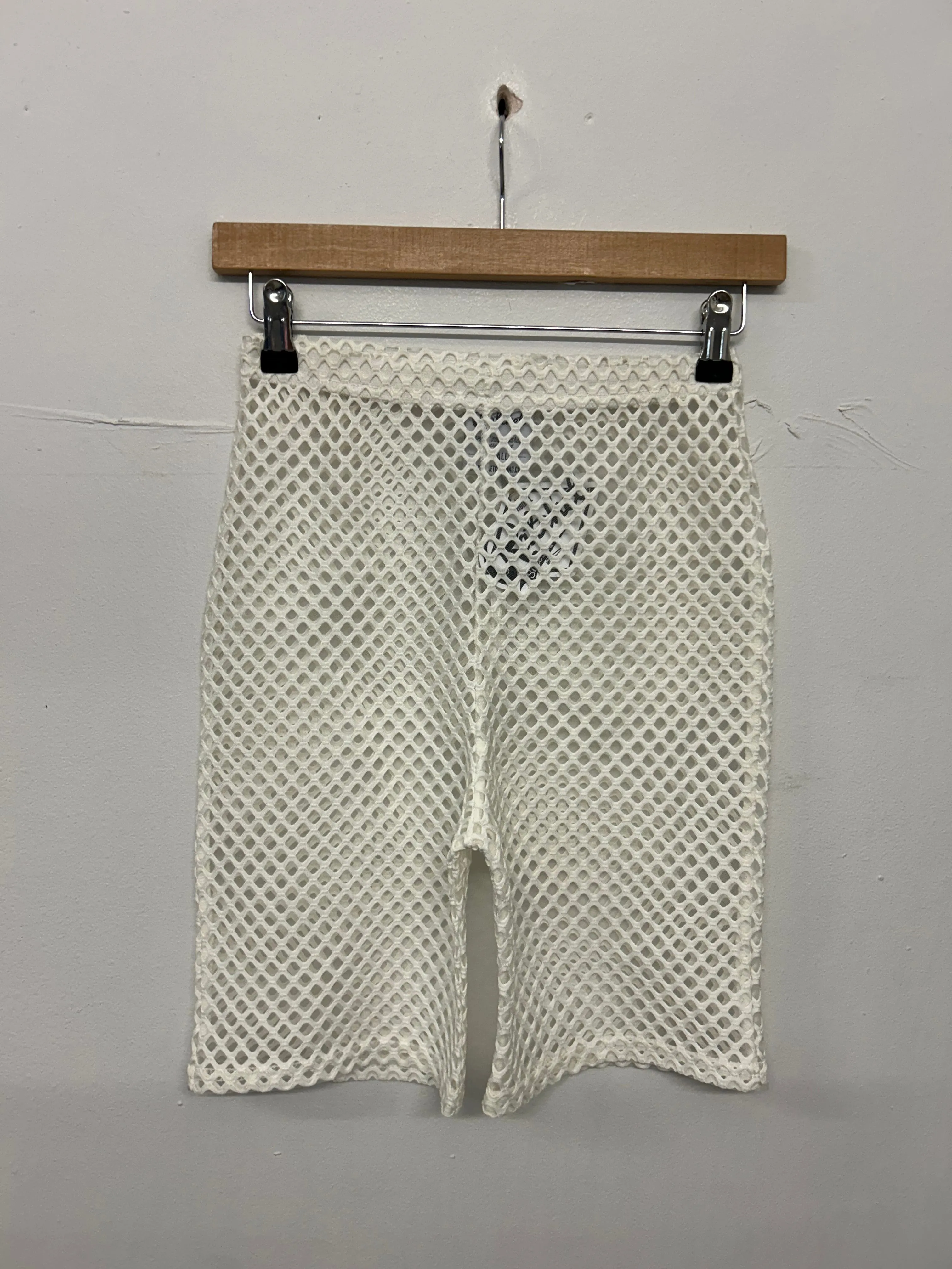 SALE MESH CYCLE SHORTS CREAM