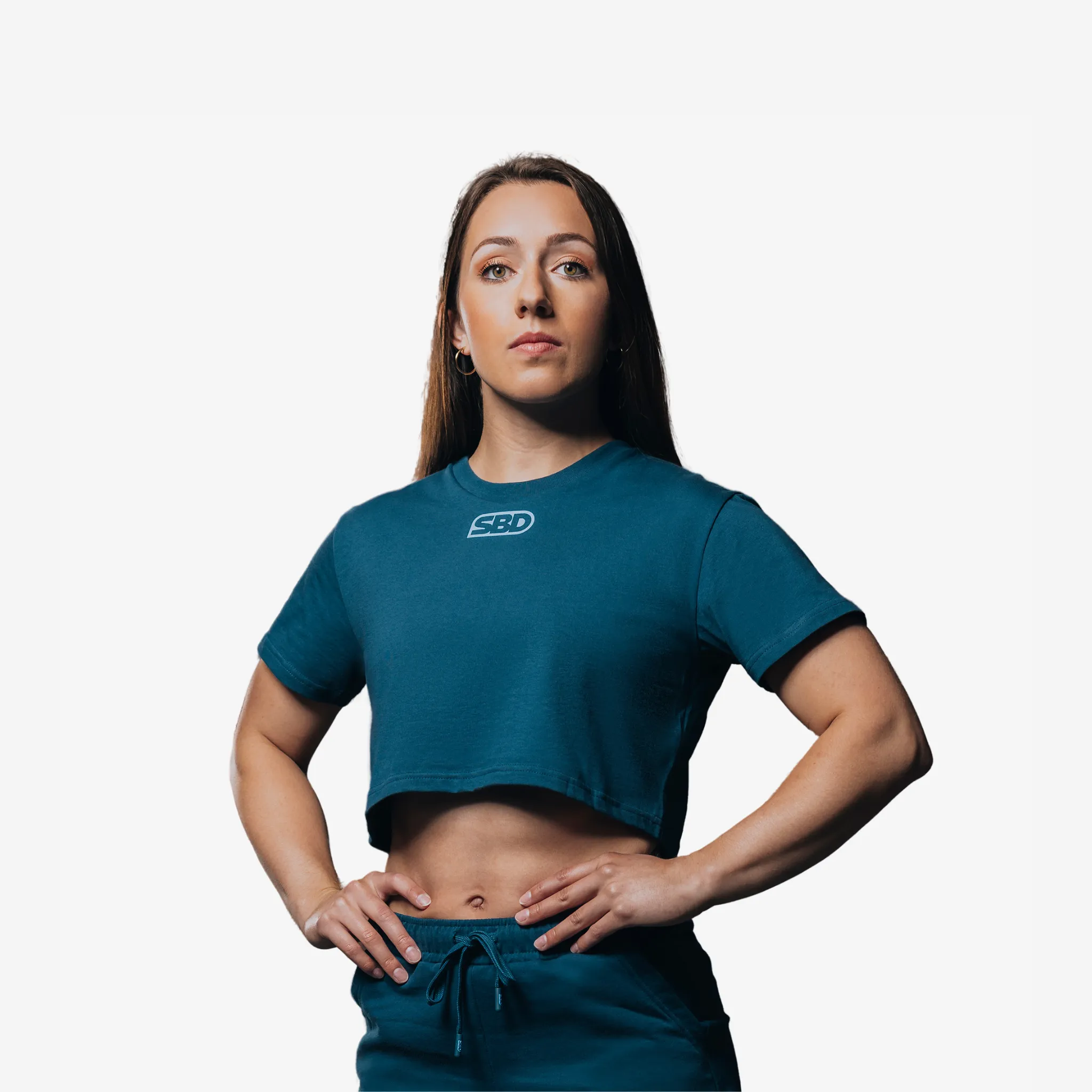 SBD Reflect Range Crop Top Teal - Womens