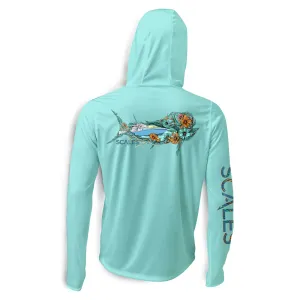 Scales Dorado Hooded Performance - Seafoam