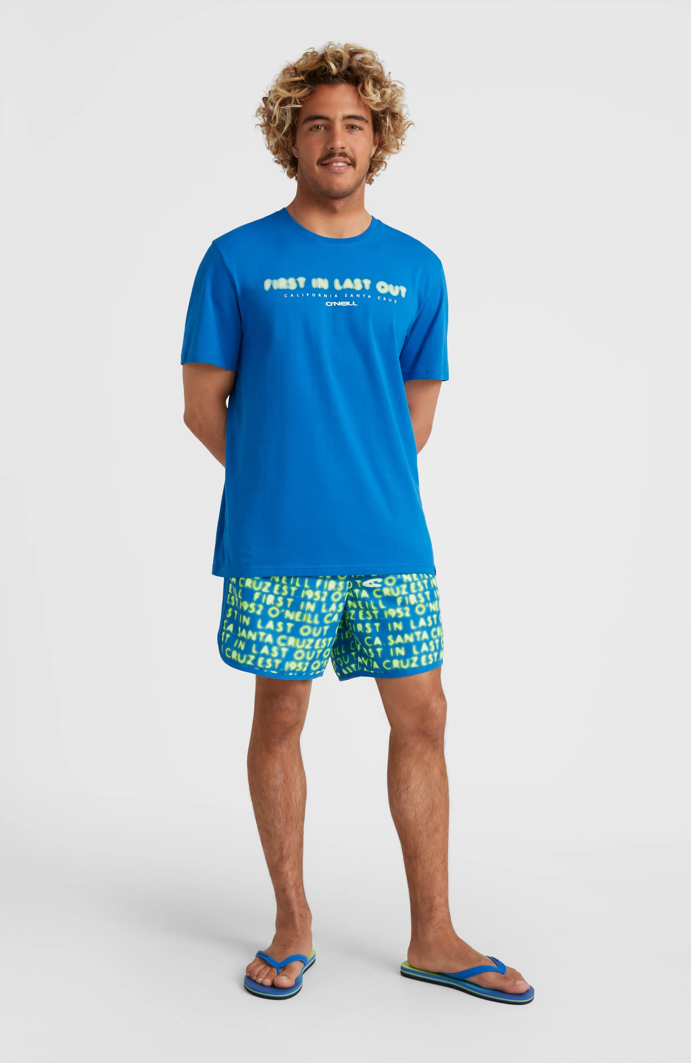 Scallop Neon 16'' Badehose | Bright Blue Neon Lights