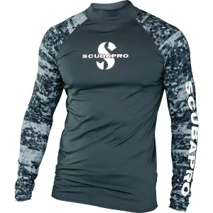 SCUBAPRO UPF 50 Rash Guard Long-Sleeve Men’s Diving Shirt (Large, Graphite)
