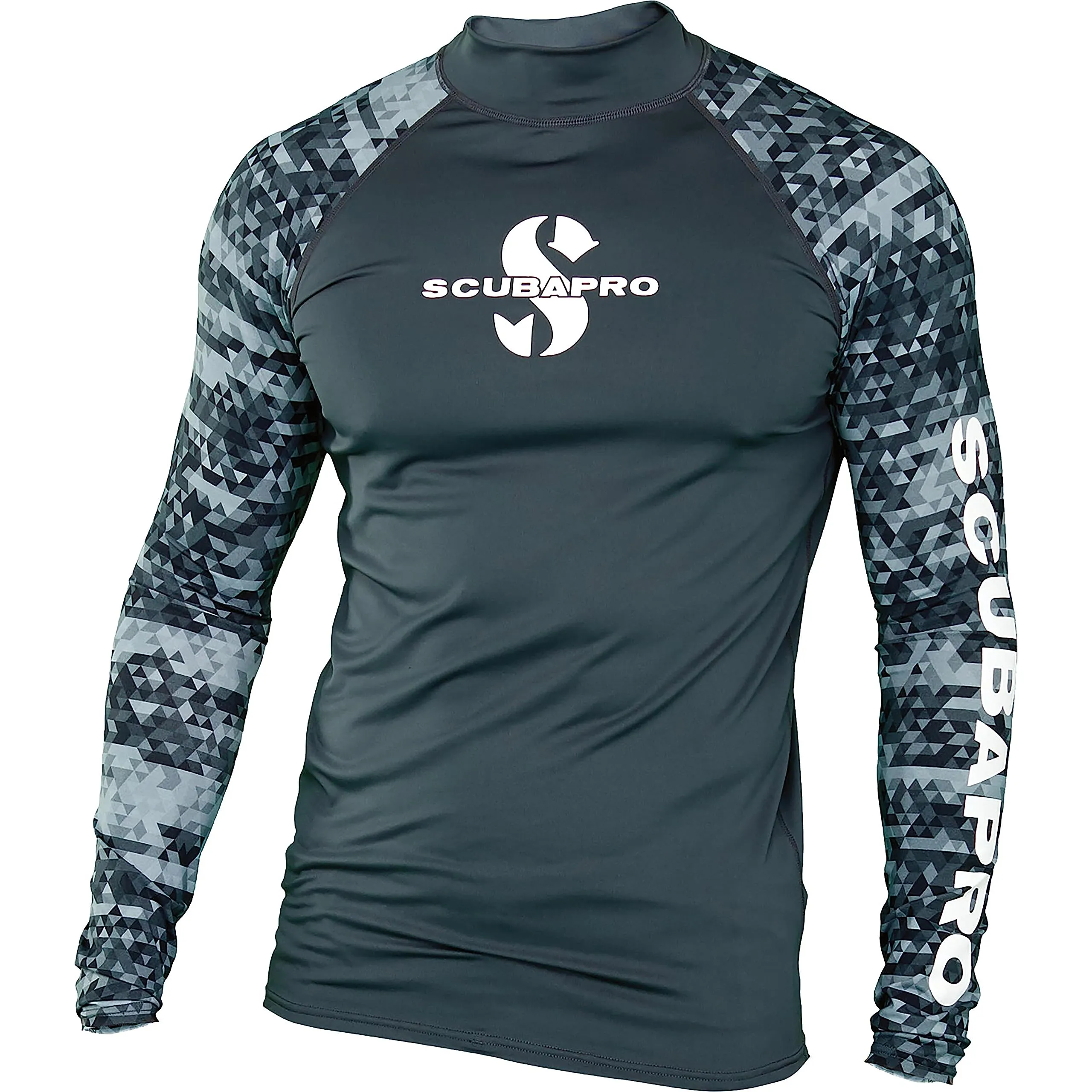 SCUBAPRO UPF 50 Rash Guard Long-Sleeve Men’s Diving Shirt (Large, Graphite)