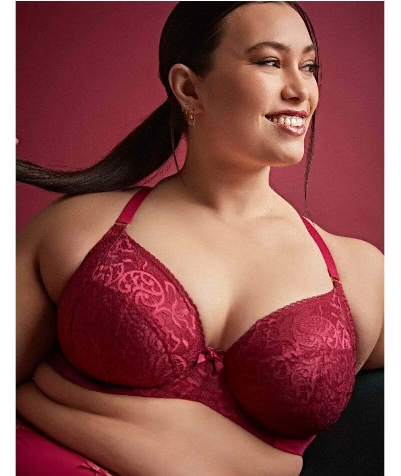 Sculptresse Estel Underwire Plunge Bra - Berry