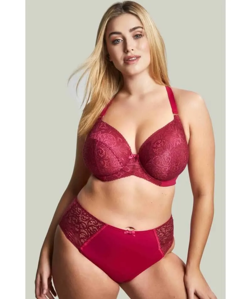 Sculptresse Estel Underwire Plunge Bra - Berry