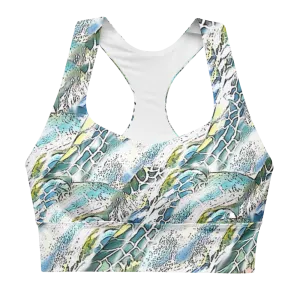 Sea Turtle Swirl Longline Sports Bra