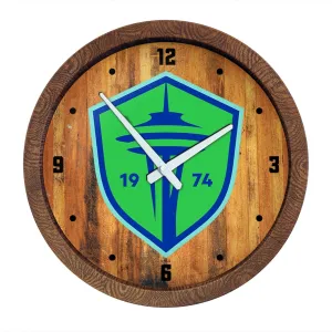 Seattle Sounders: "Faux" Barrel Top Clock