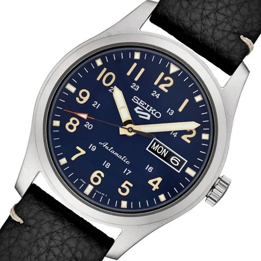 Seiko 5 Field Specialist Style SRPG39K1 SRPG39 SRPG39K Leather Sports Watch