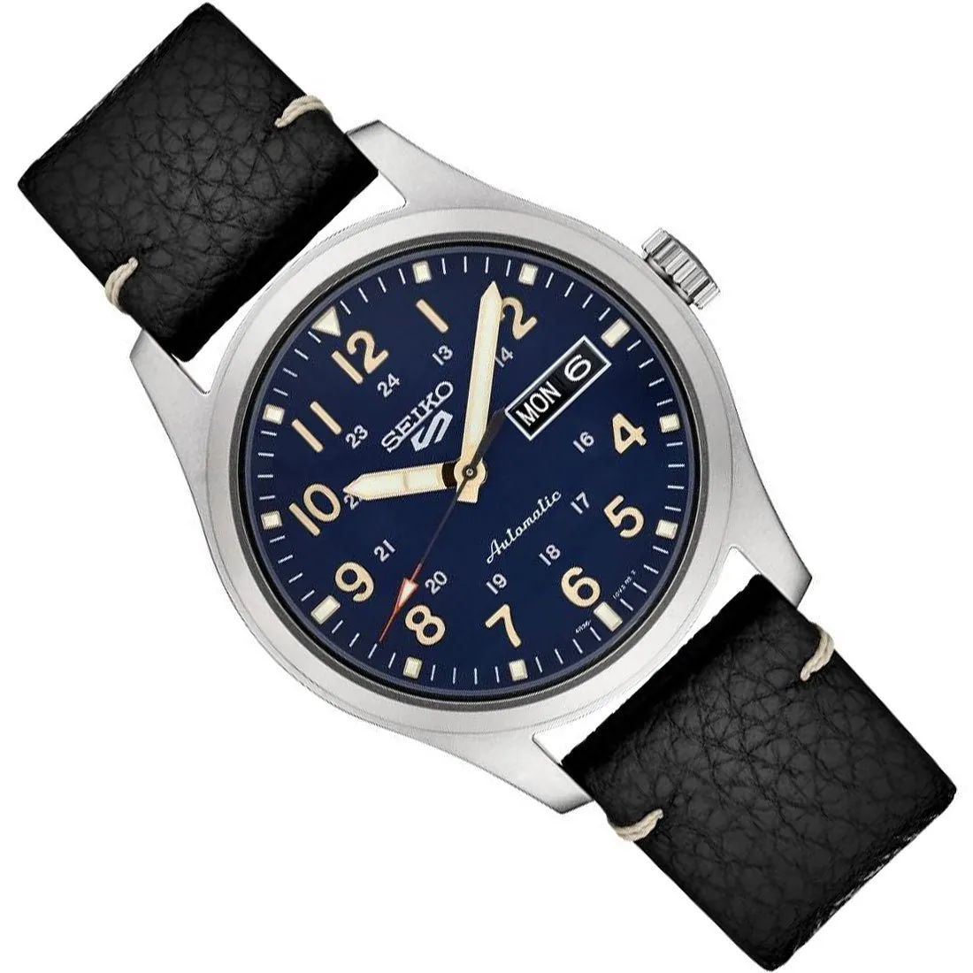 Seiko 5 Field Specialist Style SRPG39K1 SRPG39 SRPG39K Leather Sports Watch