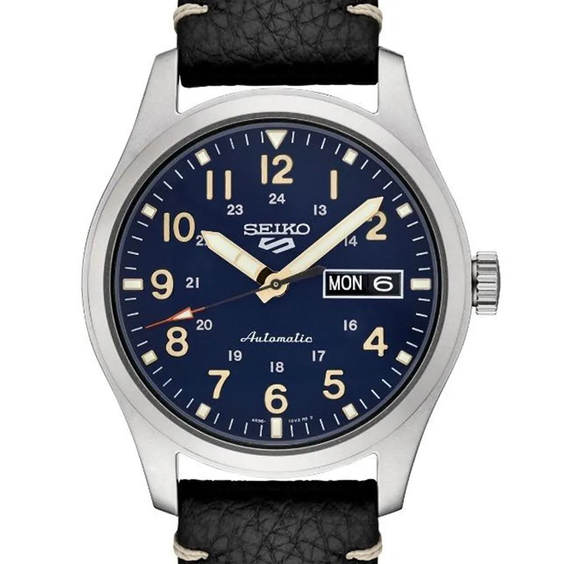 Seiko 5 Field Specialist Style SRPG39K1 SRPG39 SRPG39K Leather Sports Watch