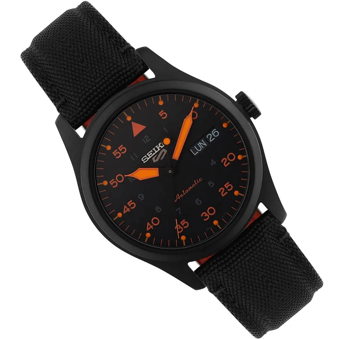 Seiko 5 Flieger SRPH33K1 SRPH33 SRPH33K Black Nylon Mechanical Sports Watch