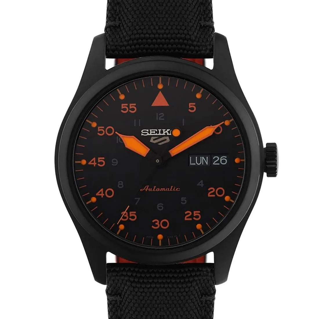 Seiko 5 Flieger SRPH33K1 SRPH33 SRPH33K Black Nylon Mechanical Sports Watch