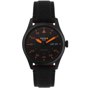 Seiko 5 Flieger SRPH33K1 SRPH33 SRPH33K Black Nylon Mechanical Sports Watch