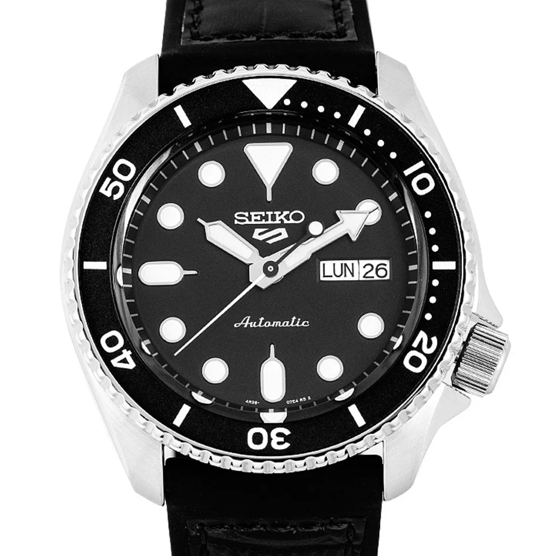 Seiko 5 Sports Automatic Black Silicone SRPD55K2 SRPD55 SRPD55K Watch