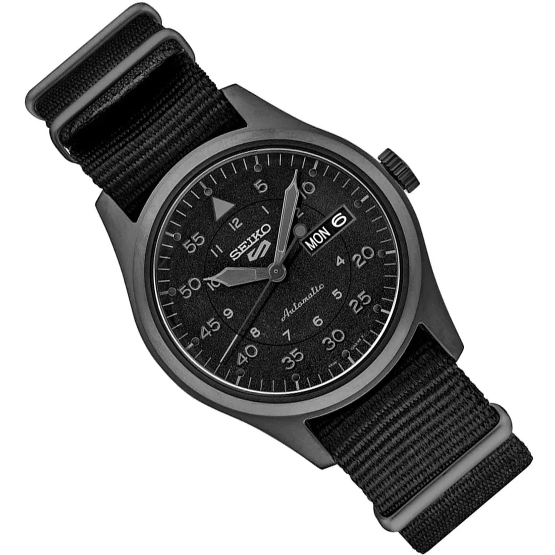 Seiko 5 Stealth Black Sports SRPJ11K1 SRPJ11 SRPJ11K Field Street Style Watch