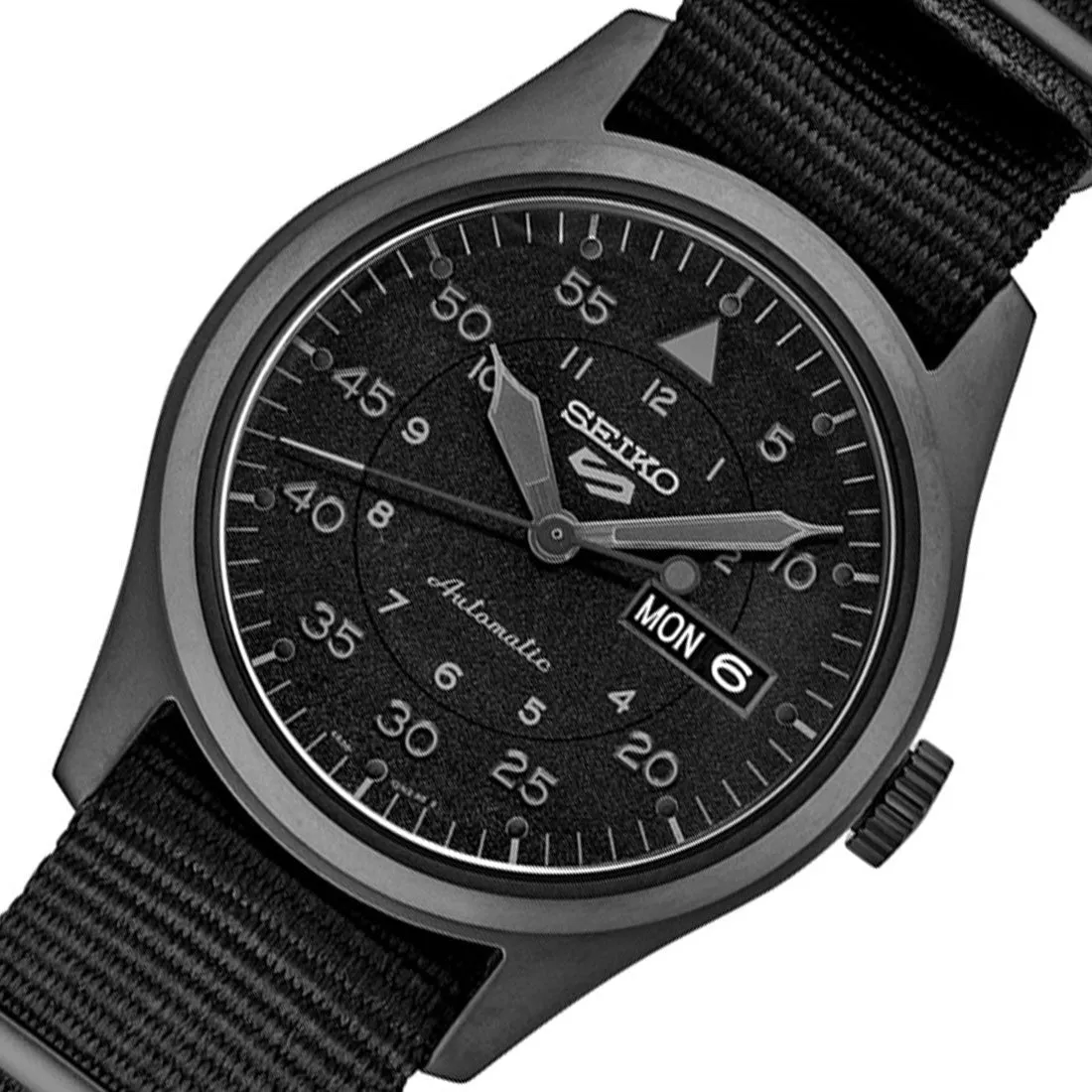 Seiko 5 Stealth Black Sports SRPJ11K1 SRPJ11 SRPJ11K Field Street Style Watch