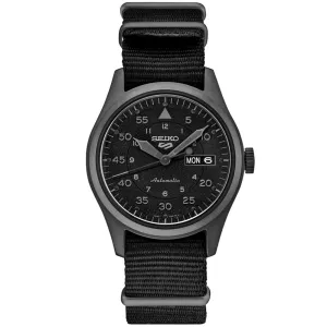 Seiko 5 Stealth Black Sports SRPJ11K1 SRPJ11 SRPJ11K Field Street Style Watch