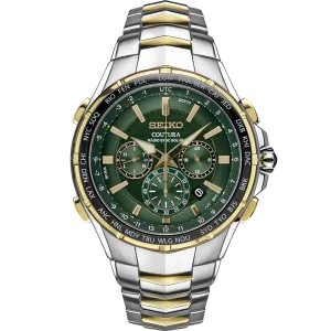Seiko Coutura SSG022 Radio Sync Solar Chronograph 10 ATM Water Resistant 45.5mm Men's Watch