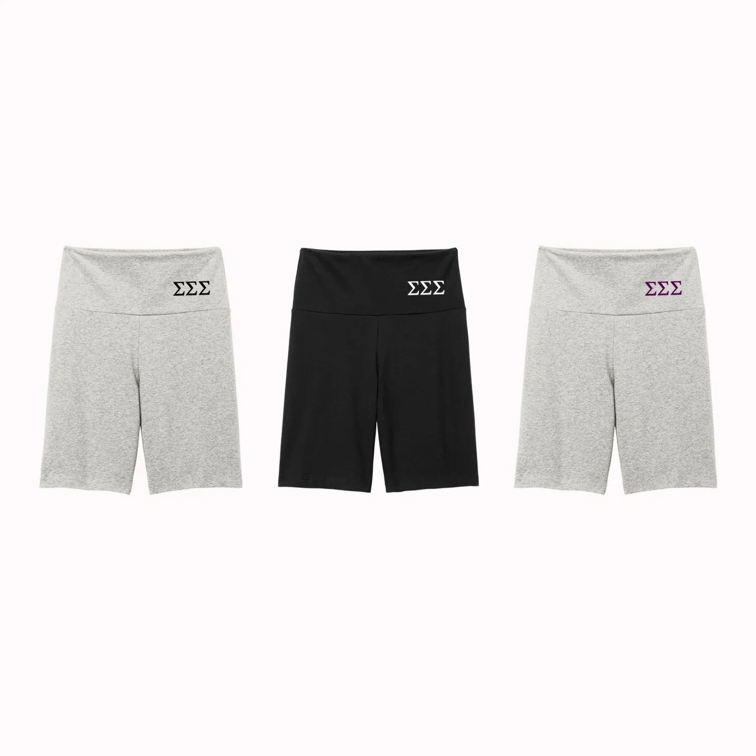 Sigma Sigma Sigma Waist Bike Shorts