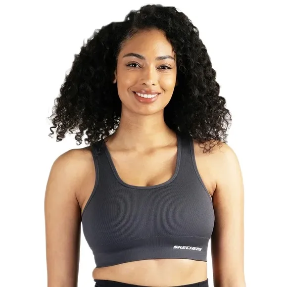 Skechers Stretch seamless Racerback sports bra Wireless Tagless no padding M