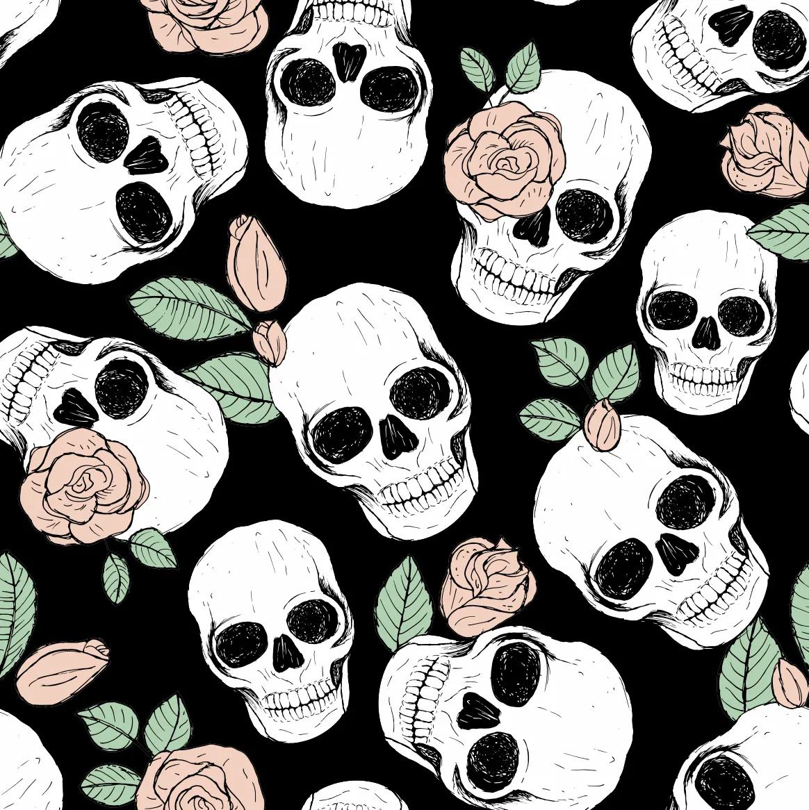 Skulls & Roses Sports Bra