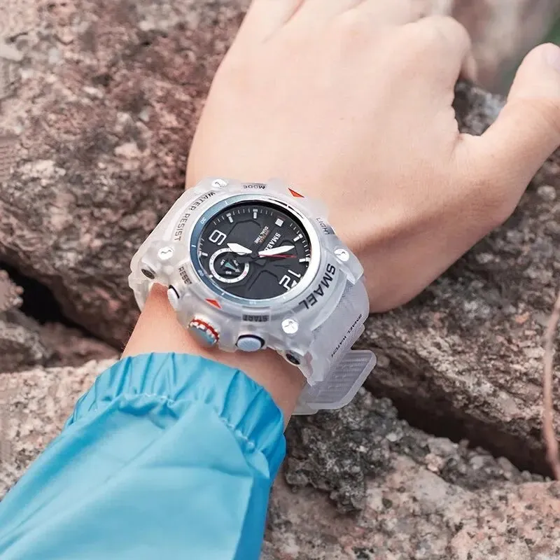 SMAEL 5ATM Waterproof Digital Sports Watch Men
