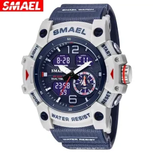 SMAEL 5ATM Waterproof Digital Sports Watch Men