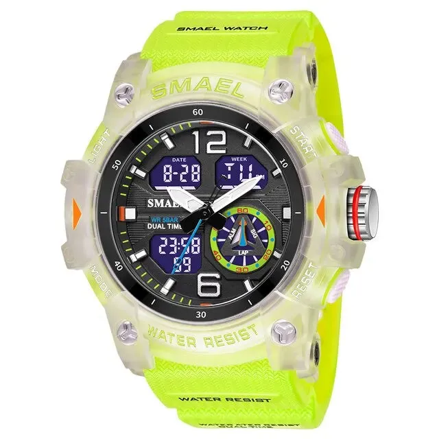 SMAEL 5ATM Waterproof Digital Sports Watch Men