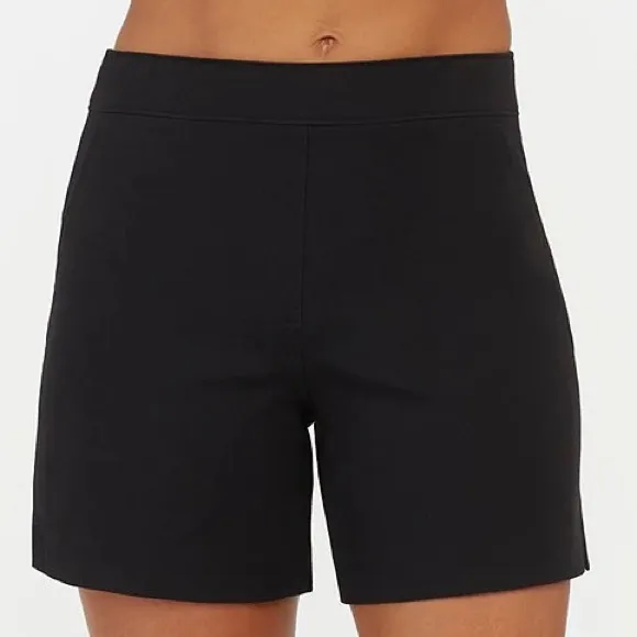 Spanx Medium Shorts Polished 6&quot; On-the-Go Shorts in Classic Black NWT