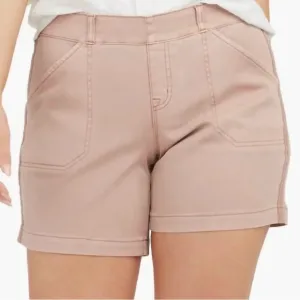 Spanx XLarge Shorts Stretch Twill 6” Shorts in Mauve pockets NWT
