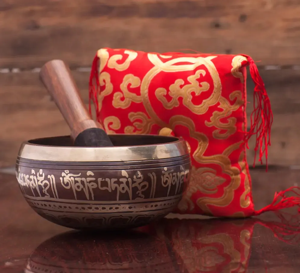 Special Bajra & Dorje Symbol Tibetan Singing Bowl