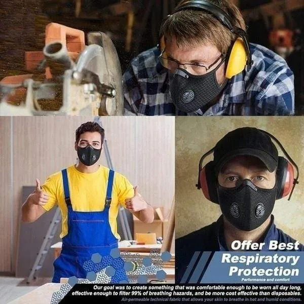 Sport Fashion Dust Mesh Mask Activated Carbon Filter